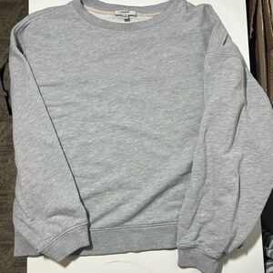 Agolde Gray Crew Neck Sweater Classic Fine Knit